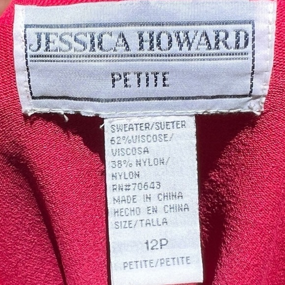 🌻Jessica Howard Petite Pink Cropped Open Cardigan Bolero Sweater Size 12 Petite - Picture 7 of 7